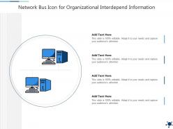 Network Bus Icon For Organizational Interdepend Information