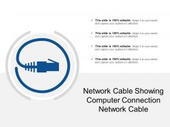 Network cable showing computer connection network cable