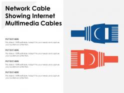 Network cable showing internet multimedia cables