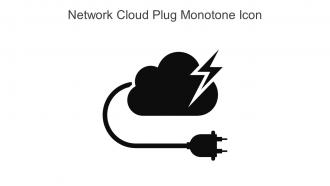 Network Cloud Plug Monotone Icon In Powerpoint Pptx Png And Editable Eps Format