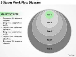 Network diagram for small business 5 stages flow powerpoint templates