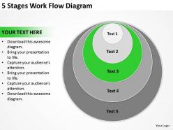 Network diagram for small business 5 stages flow powerpoint templates