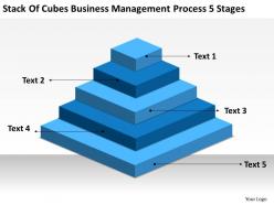 Network diagram for small business of cubes management process 5 stages powerpoint slides