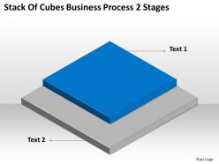 Network diagram for small business stack of cubes process 2 stages powerpoint slides