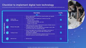 Network Digital Twin IT Checklist To Implement Digital Twin Technology