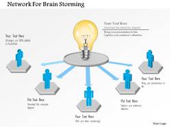 Network for brain storming powerpoint template