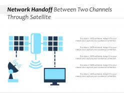 Network handoff between two channels through satellite