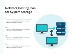 Network hosting icon for system storage