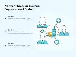 Network icon for business suppliers and partner