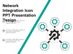 Network integration icon ppt presentation design