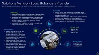 Network load balancer it solutions network load balancers provide