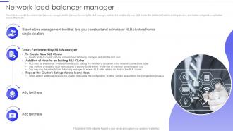 Network Load Balancer Manager Ppt Model Smartart