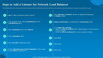 Network Load Balancer Steps To Add A Listener For Network Load Balancer