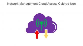 Network Management Cloud Access Colored Icon In Powerpoint Pptx Png And Editable Eps Format