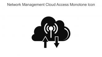 Network Management Cloud Access Monotone Icon In Powerpoint Pptx Png And Editable Eps Format