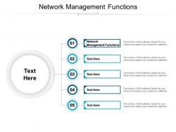 Network management functions ppt powerpoint presentation inspiration demonstration cpb