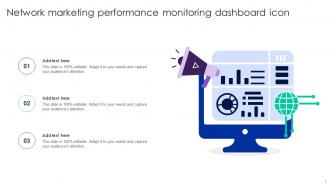 Network Marketing Performance Monitoring Dashboard Icon