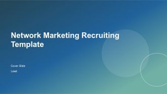 Network Marketing Recruiting Template PPT PowerPoint ACP