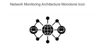 Network Monitoring Architecture Monotone Icon In Powerpoint Pptx Png And Editable Eps Format