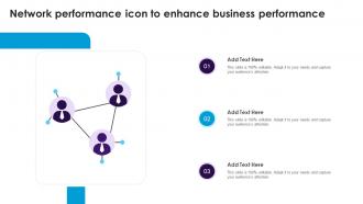 Network Performance Icon To Enhance Business Performance