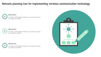 Network Planning Icon For Implementing Wireless Communication Technology
