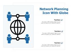 Network planning icon with globe