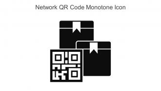 Network QR Code Monotone Icon In Powerpoint Pptx Png And Editable Eps Format