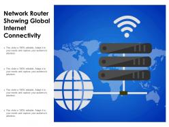 Network router showing global internet connectivity