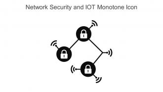 Network Security And IOT Monotone Icon In Powerpoint Pptx Png And Editable Eps Format