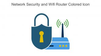 Network Security And Wifi Router Colored Icon In Powerpoint Pptx Png And Editable Eps Format