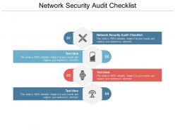 Network security audit checklist ppt powerpoint presentation templates cpb