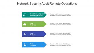 Network security audit remote operations ppt powerpoint presentation outline information cpb