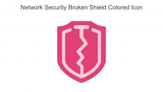 Network Security Broken Shield Colored Icon In Powerpoint Pptx Png And Editable Eps Format