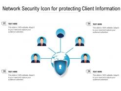 Network security icon for protecting client information