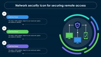 Network Security Icon For Securing Remote Access