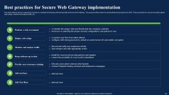Network Security Using Secure Web Gateway Powerpoint Presentation Slides Adaptable Unique