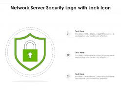 Network server security logo with lock icon