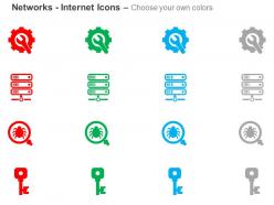 Network settings server malware key ppt icons graphics
