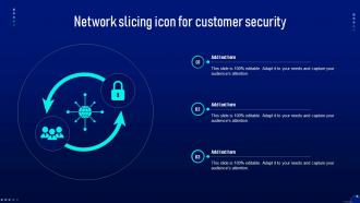 Network Slicing Icon For Customer Security
