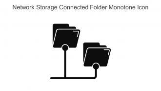 Network Storage Connected Folder Monotone Icon In Powerpoint Pptx Png And Editable Eps Format