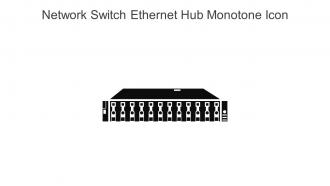 Network Switch Ethernet Hub Monotone Icon In Powerpoint Pptx Png And Editable Eps Format