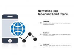 Networking icon to connect smart phone