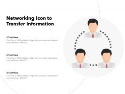 Networking icon to transfer information