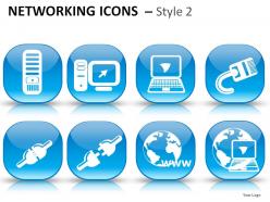 Networking icons style 2 powerpoint presentation slides