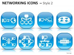 Networking icons style 2 powerpoint presentation slides