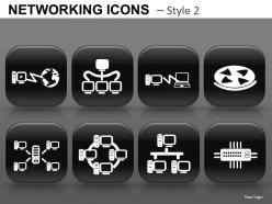 Networking icons style 2 powerpoint presentation slides db