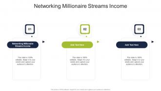 Networking Millionaire Streams Income In Powerpoint And Google Slides Cpb