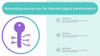 Networking Security Icon For Futuristic Digital Transformation