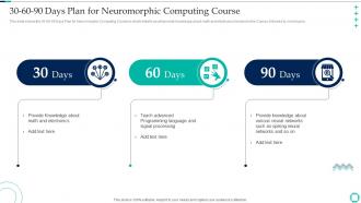 Neuromorphic Engineering 30 60 90 Days Plan For Neuromorphic Computing Course