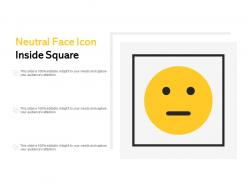 Neutral Face Icon Inside Square